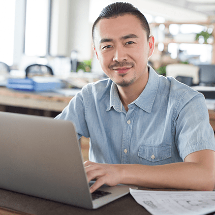 man on laptop