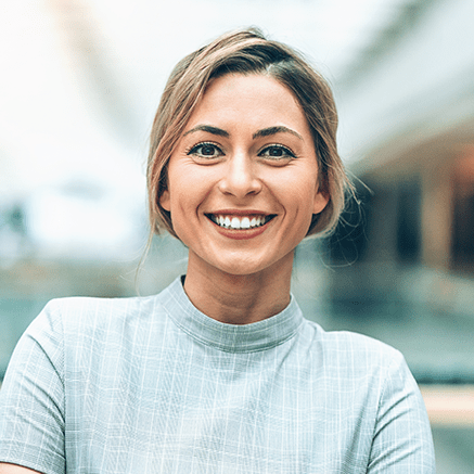 Multi-Tiered Account Administration woman smiling