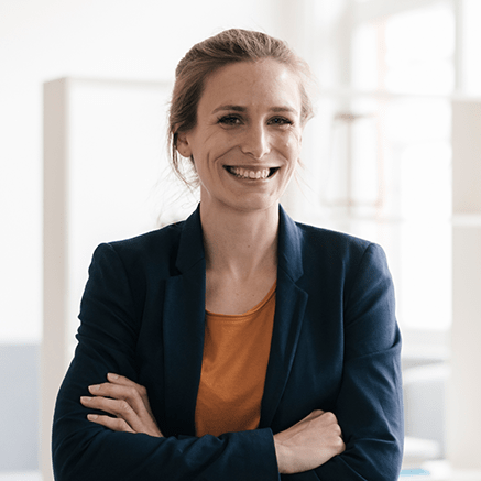 Manage Accounts Receivable woman smiling