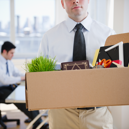 Don't quit your job, become self-employed or change employers.