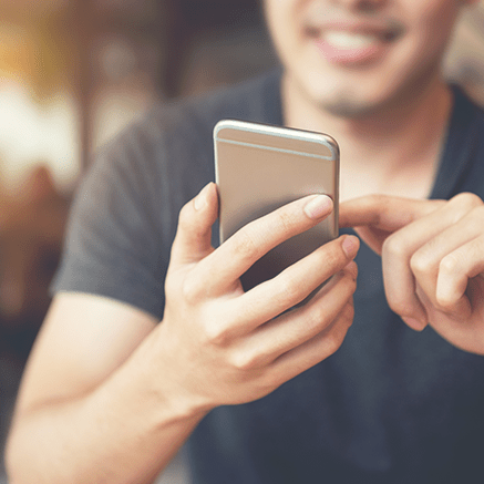 STEP 3: Set Default Card man on cell phone