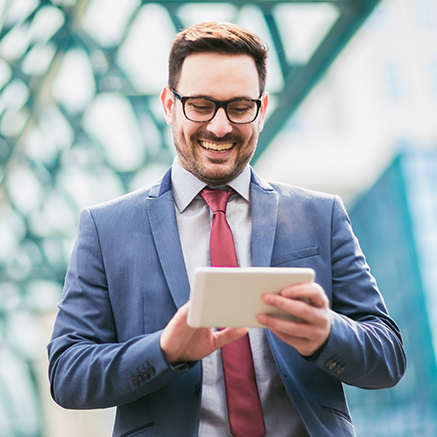 STEP 1: Phone or Tablet man on cell phone