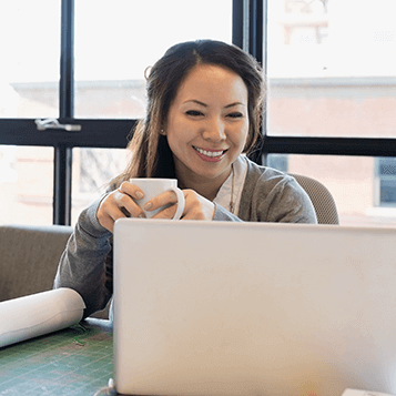 Benefits woman on laptop