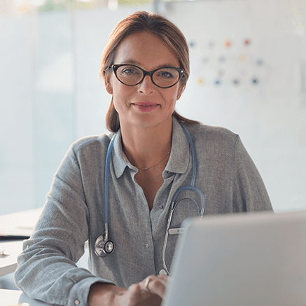 ACH & Virtual Account Analysis & Reconciliation female doctor