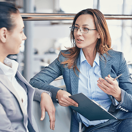 Commercial Real Estate Purchasing two women talking