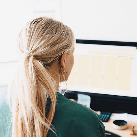FREE Business Online Banking woman on computer