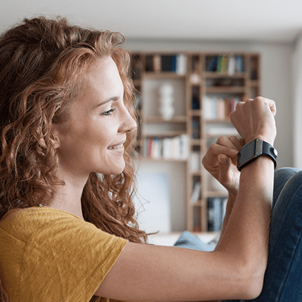 STEP 1: Smart Watch woman using smart watch