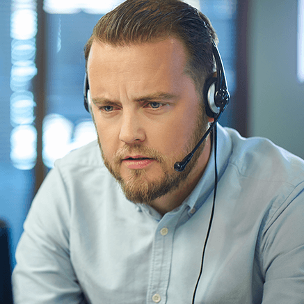 Protecting Your Business male with headset